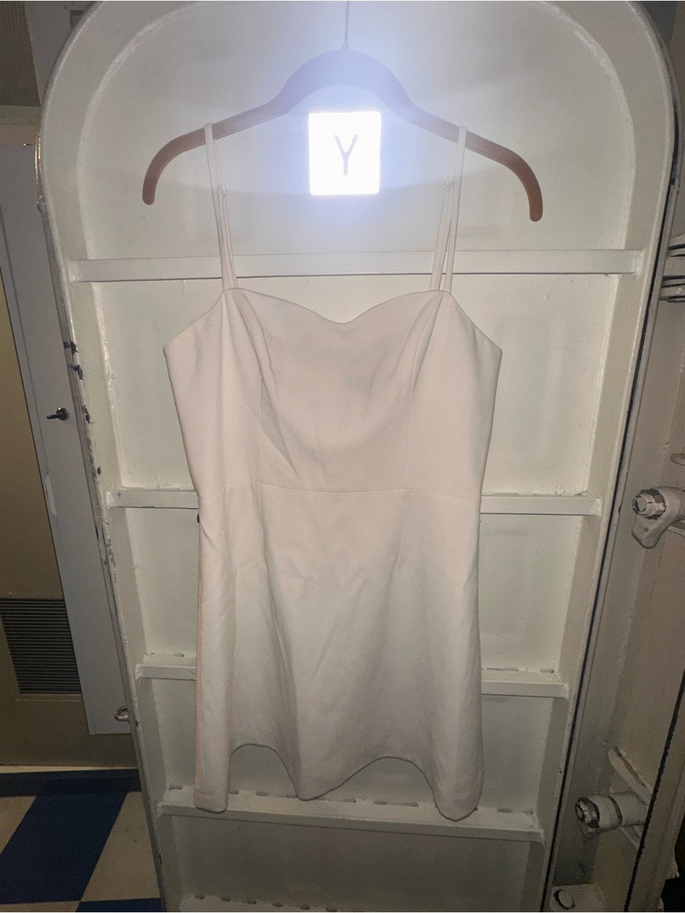French Connection Spaghetti Strap Mini Dress in White Size 8